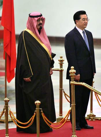 King Abdullah Meets With Chinese President