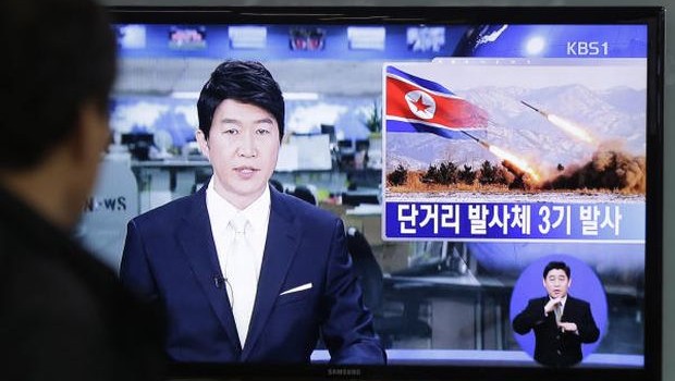 North Korea fires three short-range missiles