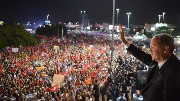 Turkish PM cheered in show of strength as protests go on
