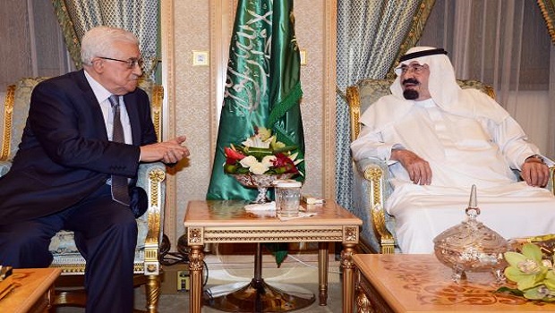 Saudi monarch discusses Palestinian issues with Abbas