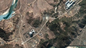 A file satellite handout image from DigitalGlobe dated March 2, 2002, shows the Yongbyon nuclear facility in North Korea, some 90 kilometers north of the capital, Pyongyang. (EPA/DIGITALGLOBE/HANDOUT)