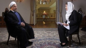 Iranian president Hassan Rouhani (L) speaks during an interview with Ann Curry (R) from the US television network NBC in Tehran, in this picture taken September 18, 2013, and provided by the Iranian Presidency. (REUTERS/President.ir/Handout via Reuters)