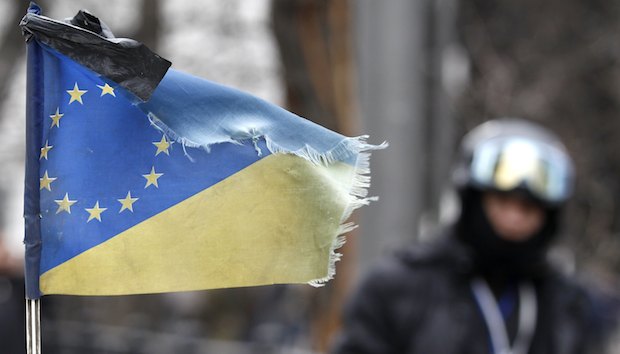 Ukraine president exits Kiev; protesters take over