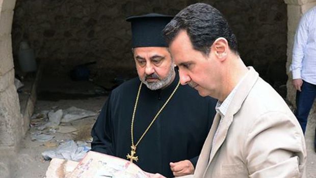 Syria’s Assad pays Easter visit to recaptured Christian town