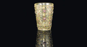 A Mughal gem-set rock crystal cup from 18th century India. (Photo courtesy of Sotheby's)