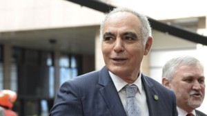 Morocco's Minister of Foreign Affairs, Salaheddine Mezouar, is shown in an April 2, 2014, file photo taken at the EU Headquarters in Brussels. (AFP Photo/Thierry Charlier)