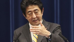 Japanese Prime Minister Shinzo Abe speaks during a press conference at his official residence in Tokyo on June 24, 2014. (AP Photo/Koji Sasahara)