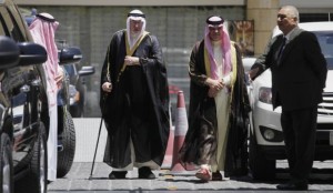 Iraqi Sunni leaders arrive at the Jordan Intercontinental hotel on Wednesday, July 16, 2014. (AP Photo/Mohammad Hannon)