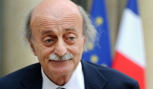 Lebanese Druze leader and Lebanese Progressive Socialist Party chairman Walid Jumblatt speaks to the press after a meeting with the French president at the Elysée Palace in Paris in this June 30, 2014, file photo. (AFP PHOTO/DOMINIQUE FAGET)