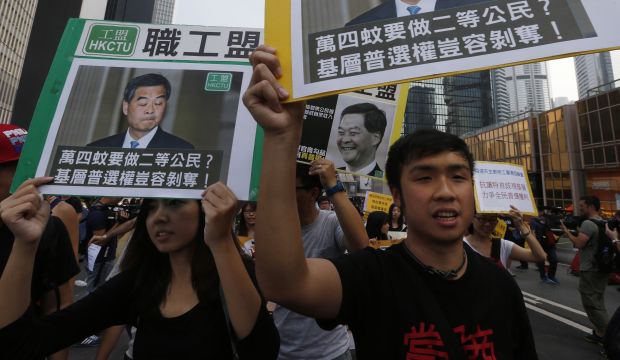 Hong Kong protesters march after fruitless talks with government