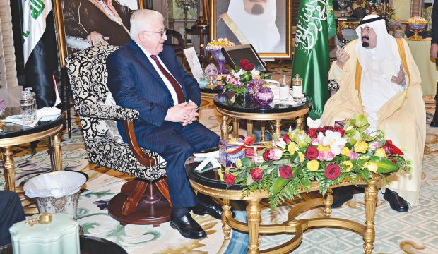 Iraq’s president meets King Abdullah in Riyadh