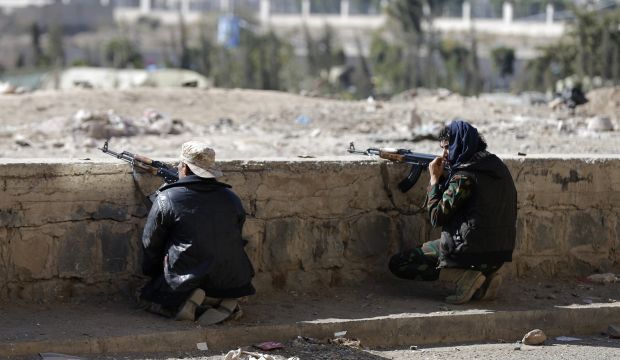 Houthi rebels seize Yemen state media, battle soldiers