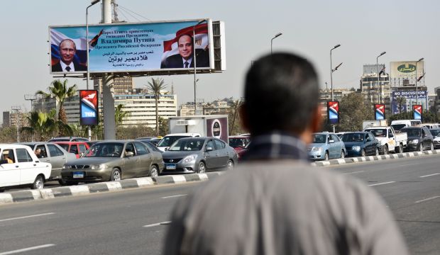 Russian President Vladimir Putin in Egypt to meet leader