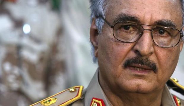 Libyan general sworn as top commander as his planes hit Tripoli airport