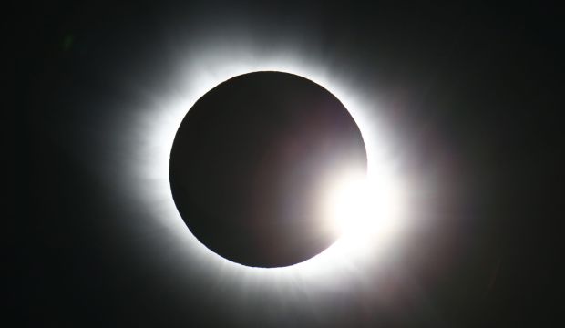 Ring of light: Total eclipse over Svalbard islands in Arctic