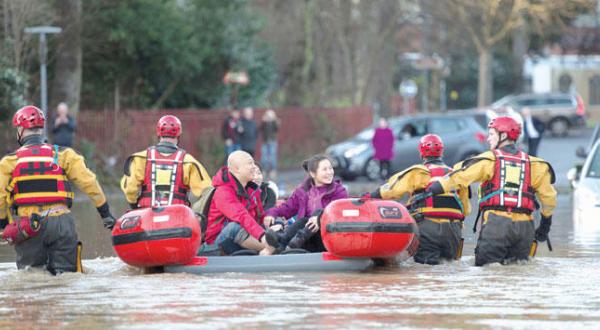 British Cities Affected by Floods and the Army Intervenes