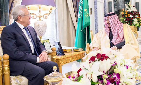 Custodian of the Two Holy Mosques Receives Lebanese Former President