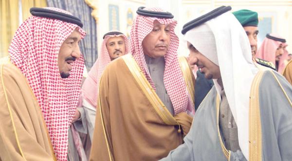 HRH King Salman Receives Princes, Grand Mufti, Scholars, Citizens