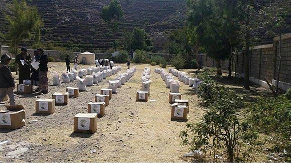 13 Trucks Carrying Humanitarian Aids Arrive to Taiz from Aden