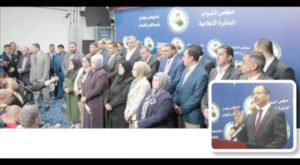 Group of protesting Iraqi lawmakers answering reporters' questions on Thursday.jpg