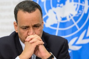 Ismail Ould Cheikh Ahmed, the UN special envoy for Yemen, met reporters after the conclusion of inconclusive peace talks in Switzerland, on December 20, 2015,AFP