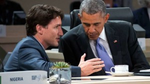 Canadian Prime Minister Justin Trudeau and U.S. President Barack Obama