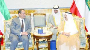 Emir of Kuwait Sabah Al Ahmad Sabah meeting with U.N. Special Envoy Ismail Ould Cheikh Ahmed