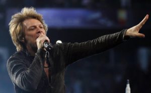 Jon Bon Jovi performs at a concert at the TD Garden in Boston, Massachusetts.