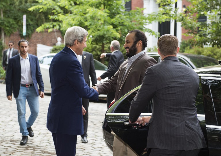 Prince Mohammed Bin Salman Kicks Off Visit to U.S. by Meeting Kerry