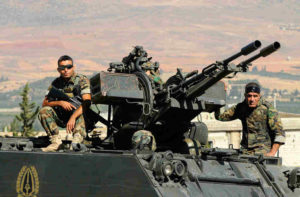 Lebanese troops in the eastern Bekaa Valley. Reuters