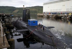 A nuclear submarine is seen at the Royal Navy's submarine base at Faslane, Scotland, Britain August 31, 2015. Reuters