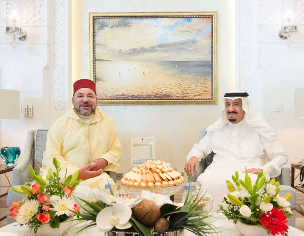 King Salman Receives Moroccan Monarch in Tangier, Morocco