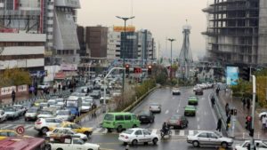 A busy street in Tehran, November 25, 2014
