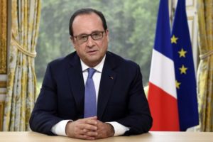 French President Francois Hollande speaks during the annual television interview at the Elysee Palace following the Bastille Day military parade in Paris, France, July 14, 2015. REUTERS/Alain Jocard/Pool