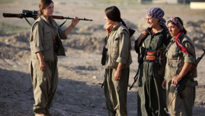 Women traditionally form a major part of Kurdish fighting forces, and they are well represented among Kurdish forces in neighboring Turkey and Iraq. (File photo: AFP)