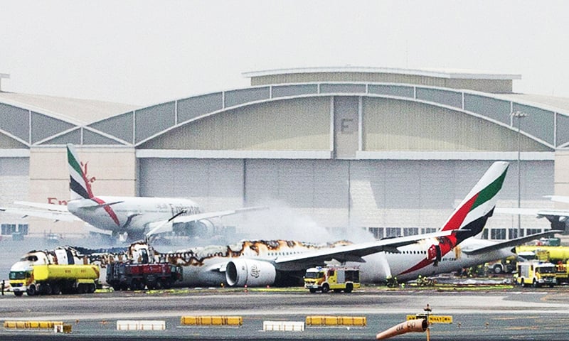 Emirates Plane Crash Lands at DXB, 300 People Survive