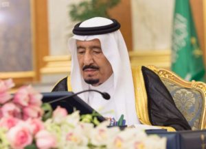 Caption: King Salman chairs a cabinet session in Jeddah on Monday/SPA