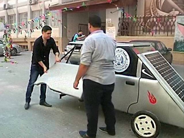 First Solar Power Car in Gaza Strip