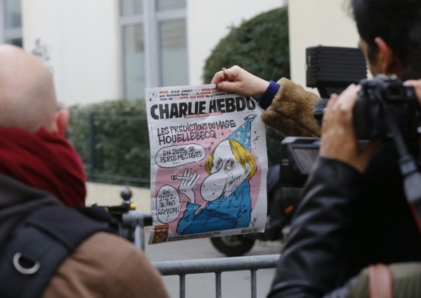Charlie Hebdo Cartoon Shows Quake Victims as Pasta