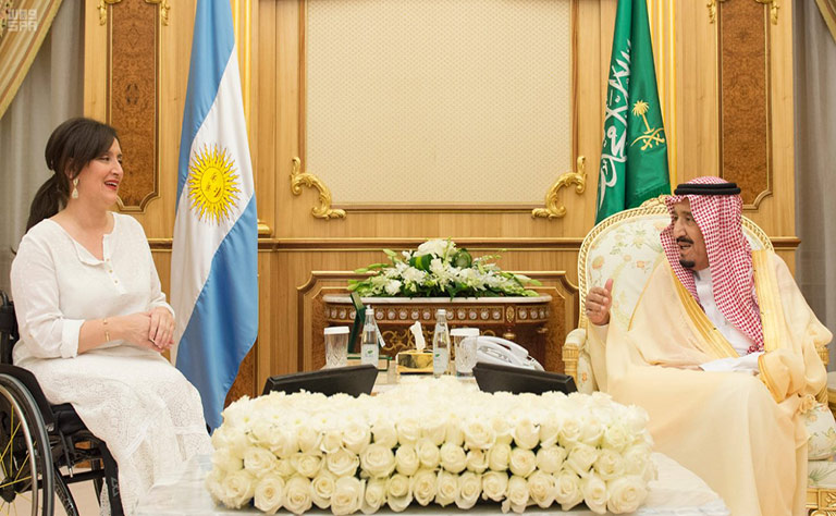 Custodian of the Two Holy Mosques Holds Talks with Argentinian VP