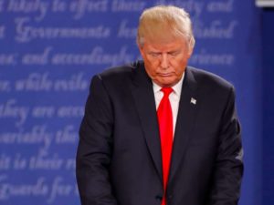 Donald Trump at the second presidential debate.