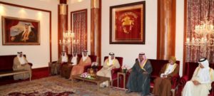 Bahrain’s King Hamad Bin Isa Al-Khalifa receives speakers of the consultative assemblies of the Gulf Cooperation Council states in Manama on Thursday. — BNA