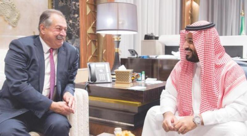 Saudi Deputy Crown Prince Meets CEO of Dow Chemical