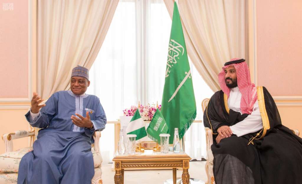 Deputy Crown Prince Meets with U.S., Nigerian Officials