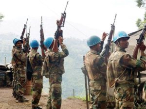 Indian soldiers serving in the UN peacekeeping mission in Congo
