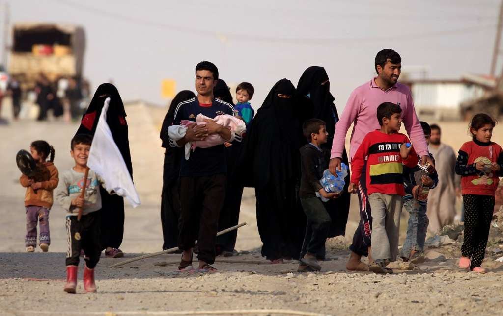 Mosul Civilians Flee ISIS in East, PMF in West