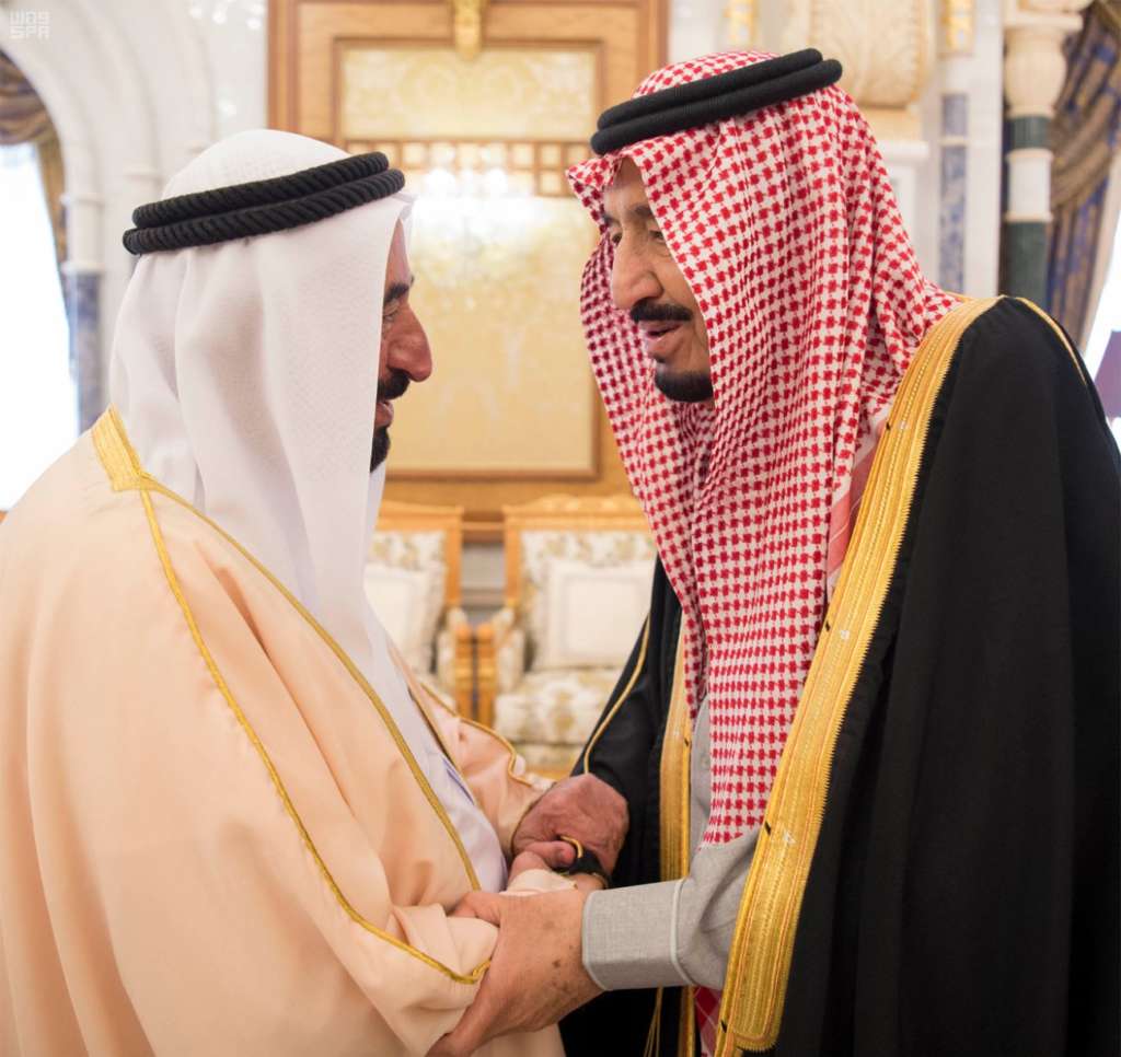 King Salman Meets Sheikh Dr. Sultan al-Qasimi