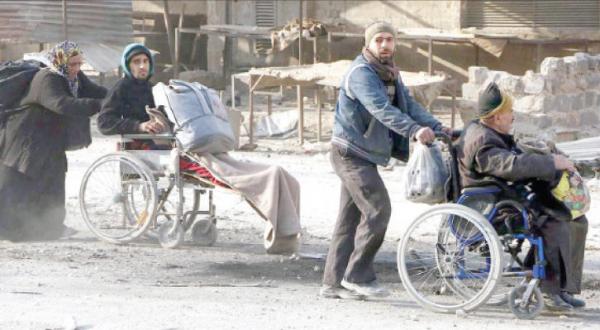Masses of People Leave Eastern Aleppo