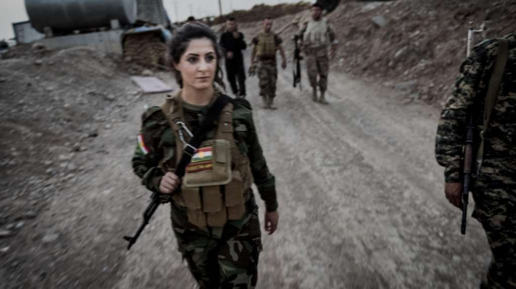 Joanna Palani, 23, who fought with both the Kurdish Peshmerga in Iraq and the YPG militia in Syria