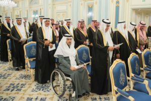 In front of the Custodian of the Two Holy Mosques, Speaker of Shura Council and Council's members are sworn in (SPA)